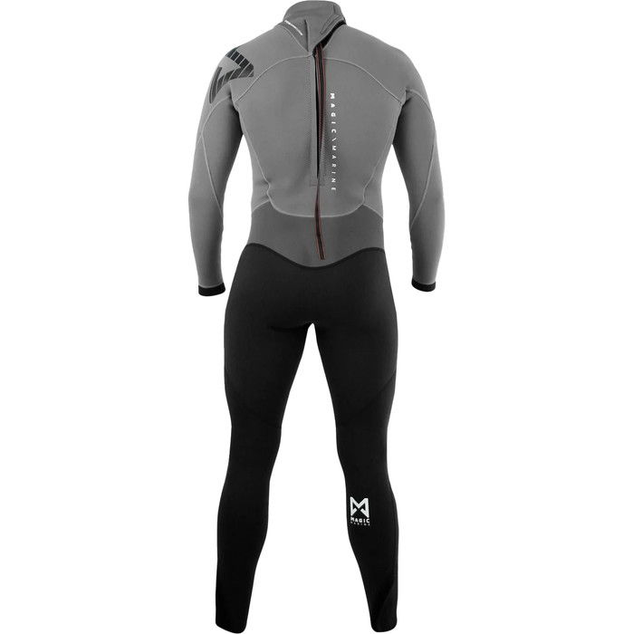 2023 Magic Marine Junior Brand 3/2mm Back Zip Wetsuit MM011014 - Grey